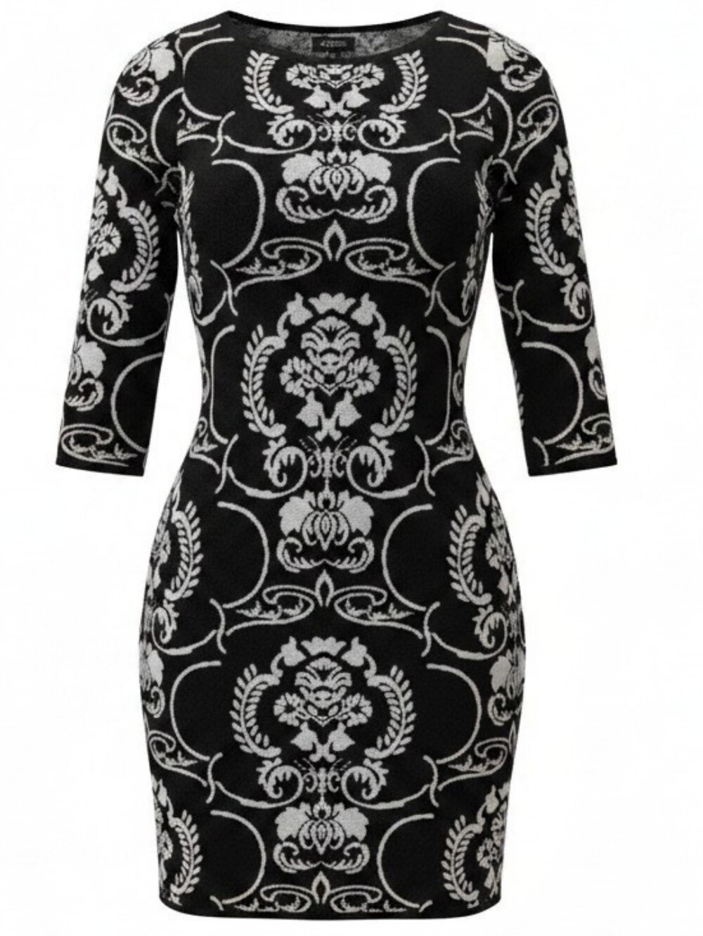 The Limited Black and White Long Sleeve Sweater Dress Sz TXS